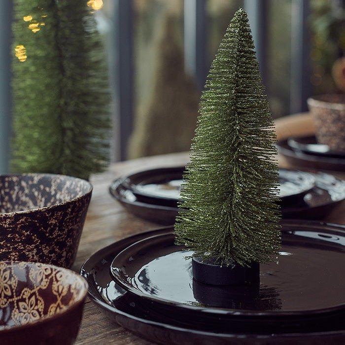 A festive decoration resembling a Christmas tree.