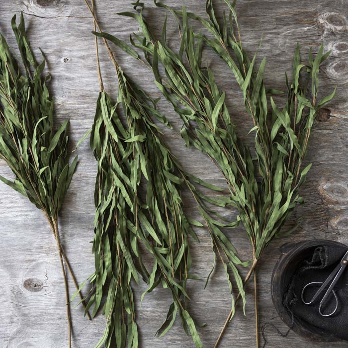Artificial willow branch sage green faux fake foliage stem botanical realistic home decor