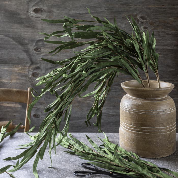Artificial willow branch sage green faux fake foliage vase arrangement botanical realistic