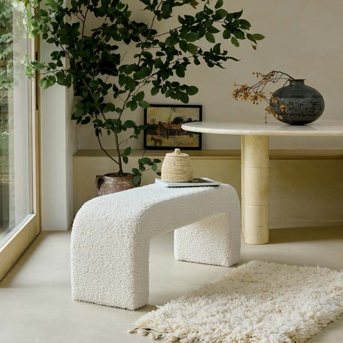 Maura Boucle Bench