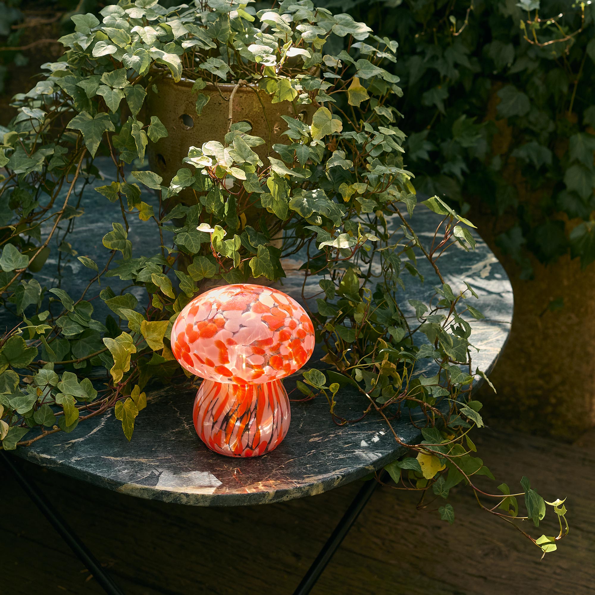 Mushroom Portable Table Lamp, Coral | Cordless Lamp | Abigail Ahern