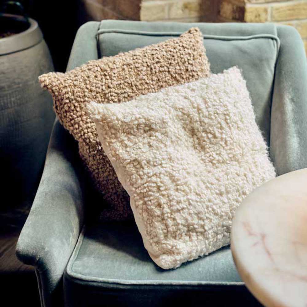 Maud Boucle Cushion, Cream