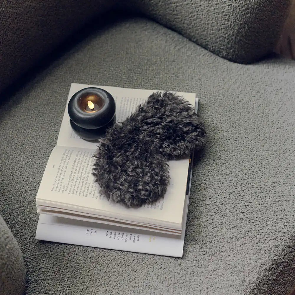 Faux Fur Eye Mask, Mocha