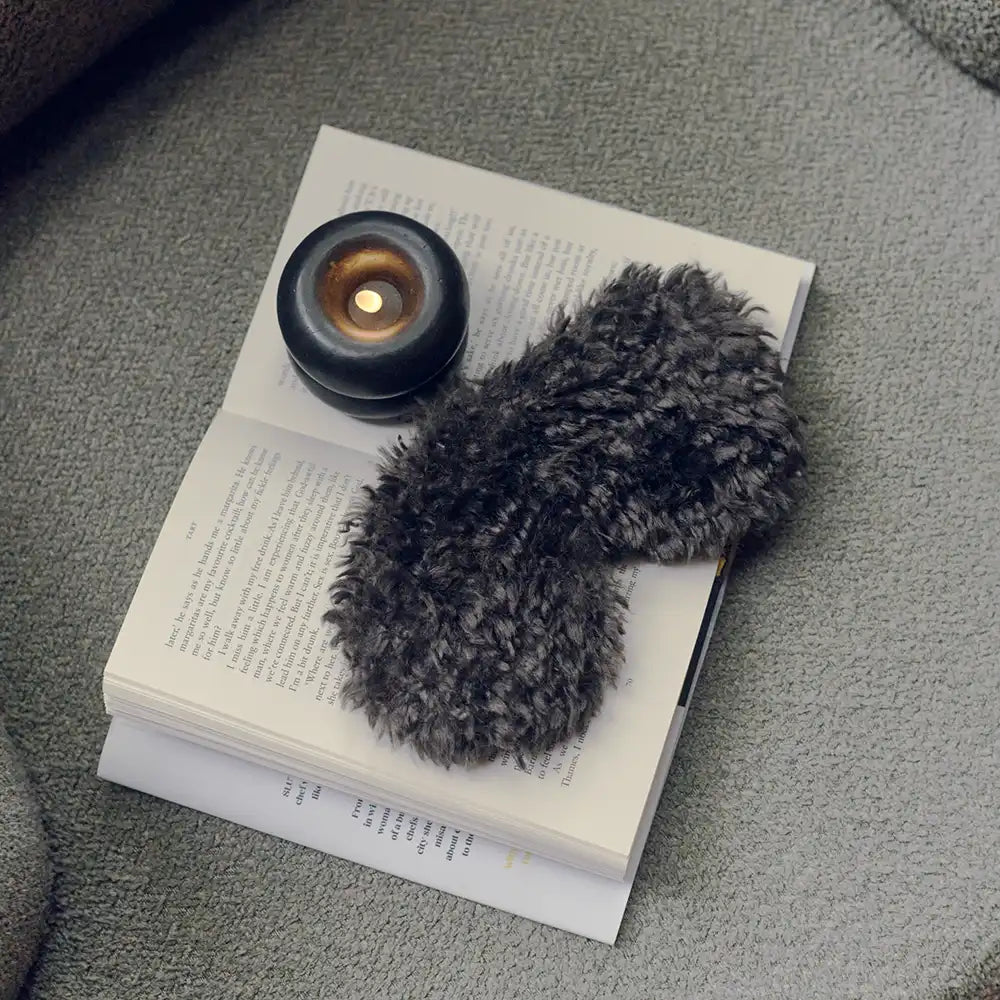 Faux Fur Eye Mask, Mocha