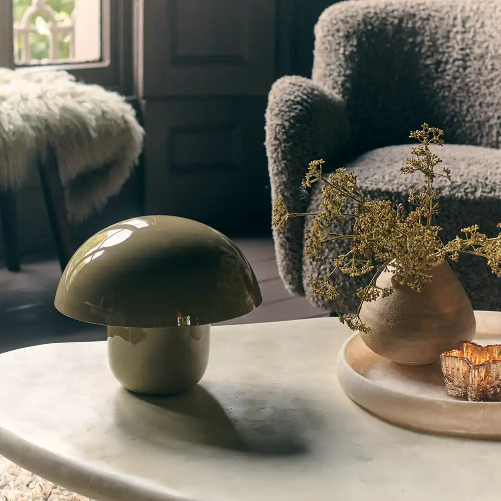Sputnik Metal Table Lamp, Taupe