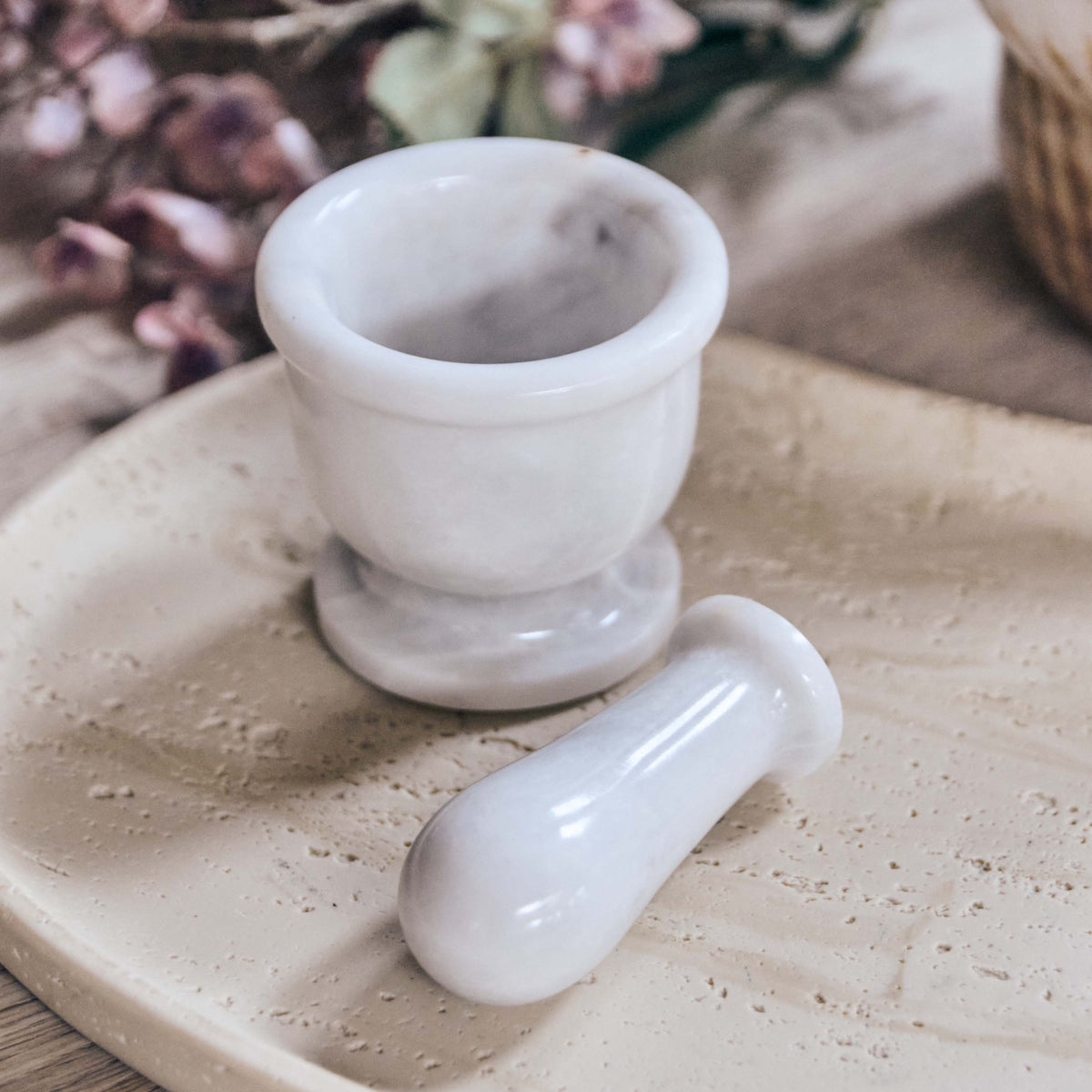 Desmond Marble Mortar and Pestle
