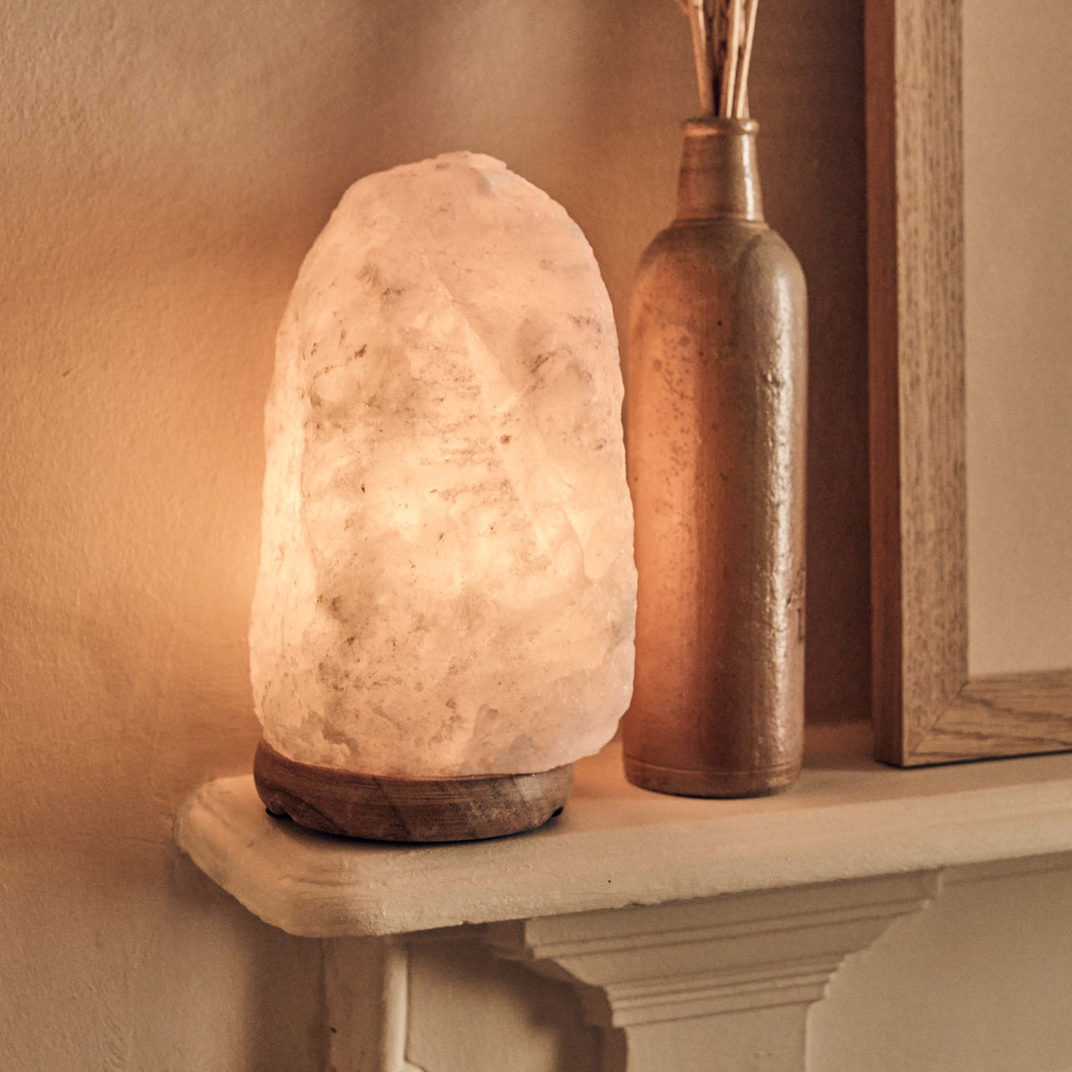 Nepal Natural Salt Lamp, White