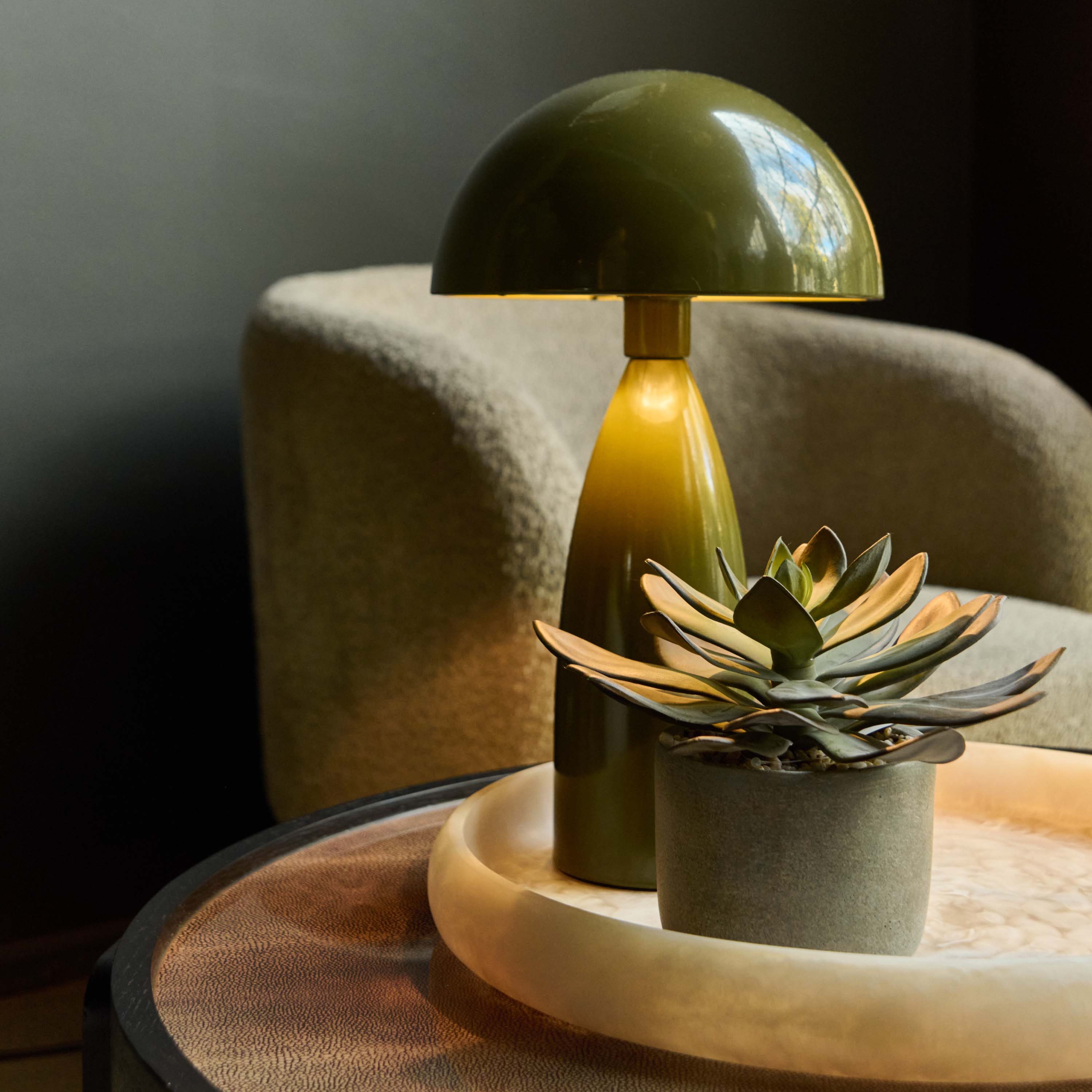 Leoma Metal Table Lamp | Dome Table Lamp | Abigail Ahern