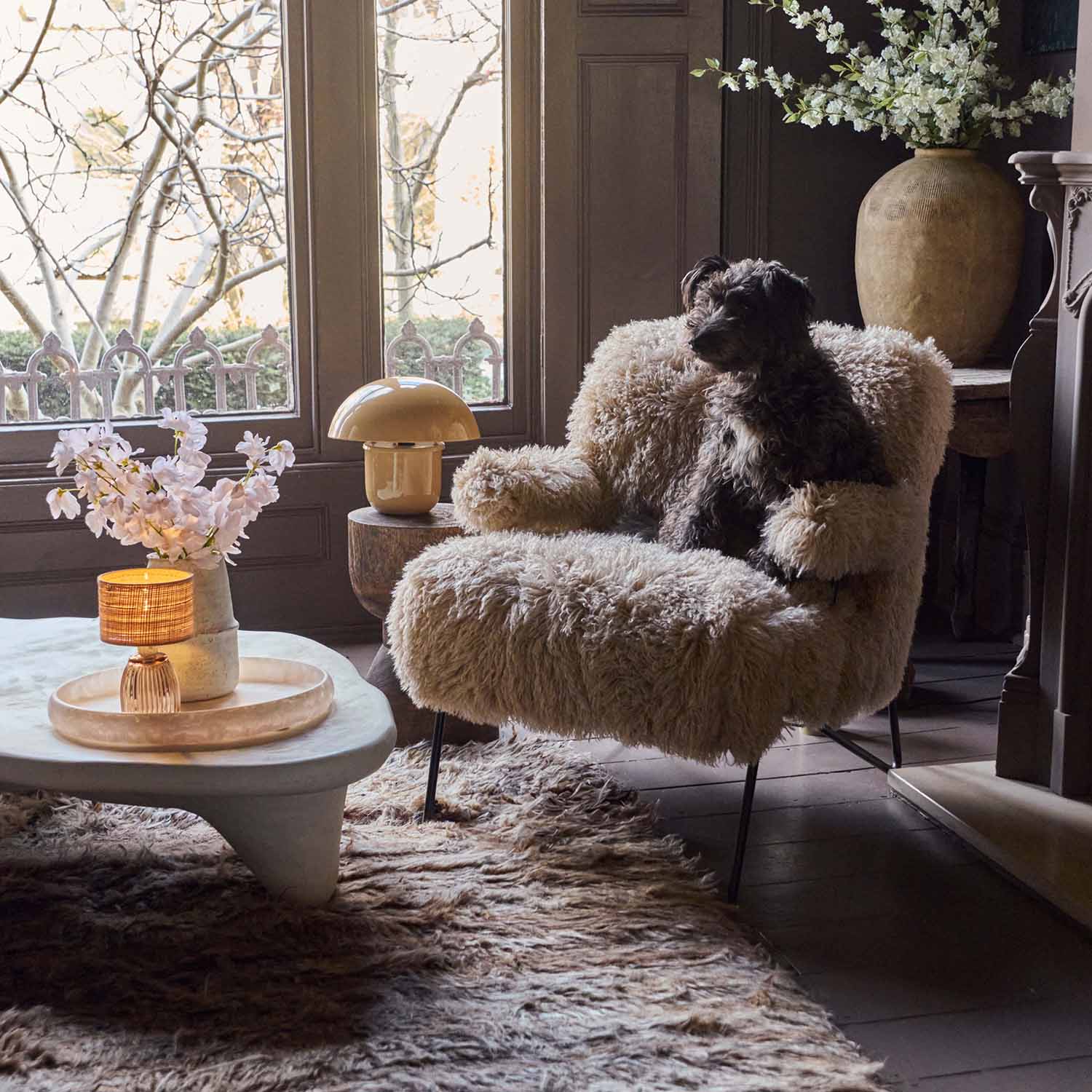 Selma Faux Fur Armchair