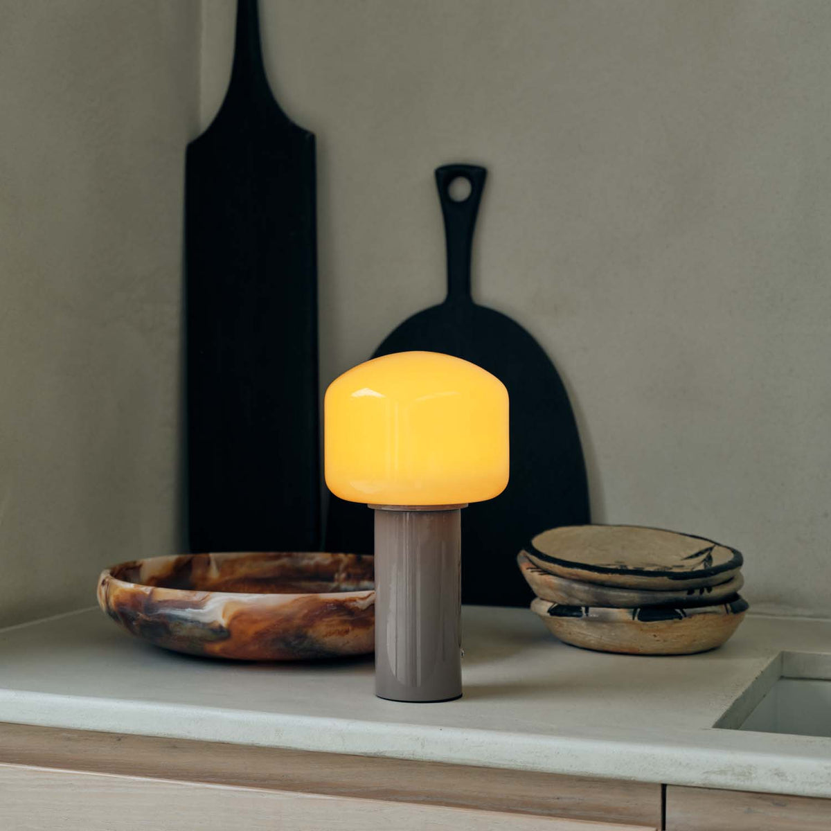 Hudson Portable Table Lamp, Orange
