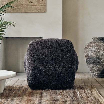 Natasha Faux Shearling Armchair, Charcoal