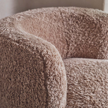 Nola Faux Shearling Armchair, Beige