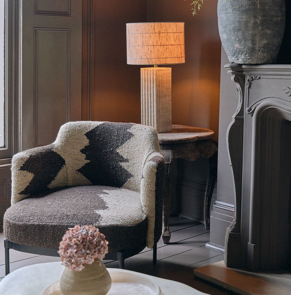Hurdcott Travertine Table Lamp
