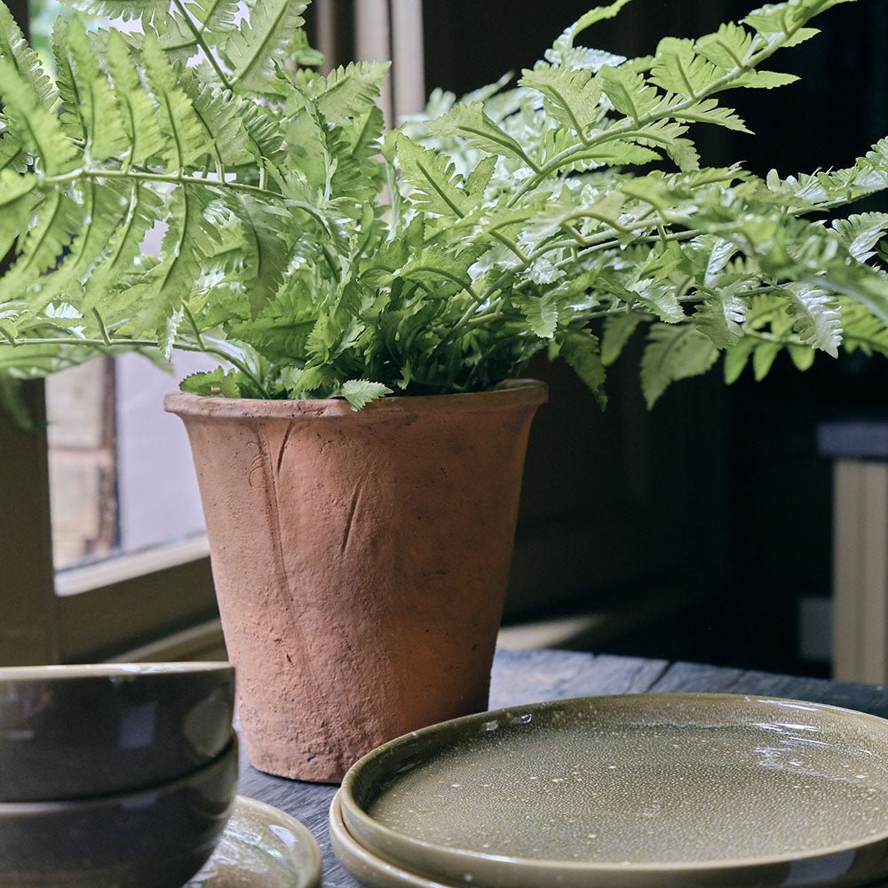 Artificial Fern in Terracotta Pot