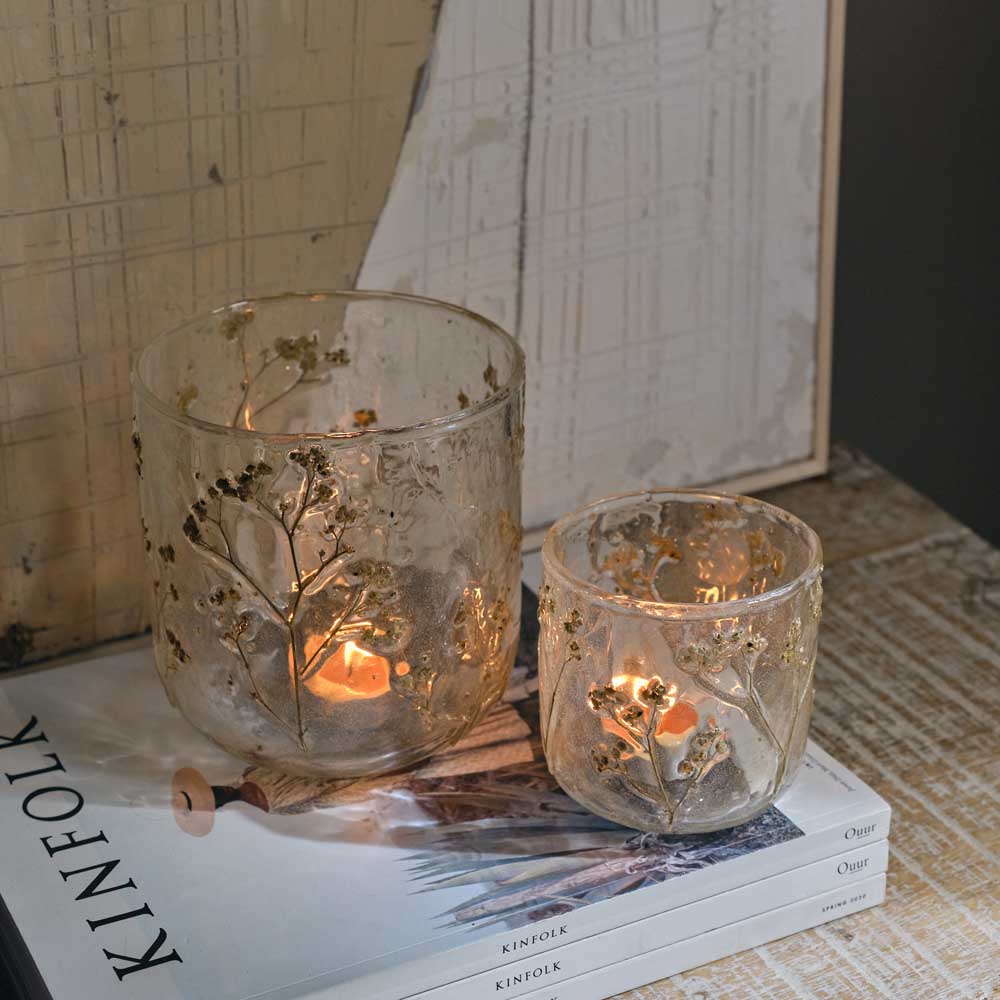 Botanic Glass Candle Holder, Large
