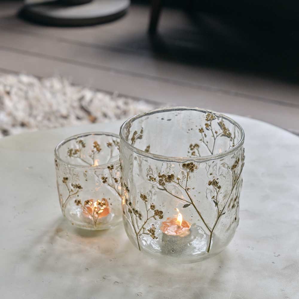 Botanic Glass Candle Holder, Large