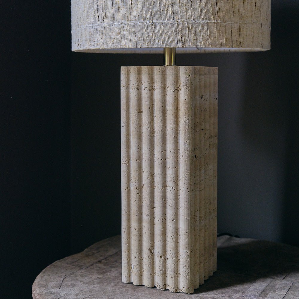 Hurdcott Travertine Table Lamp