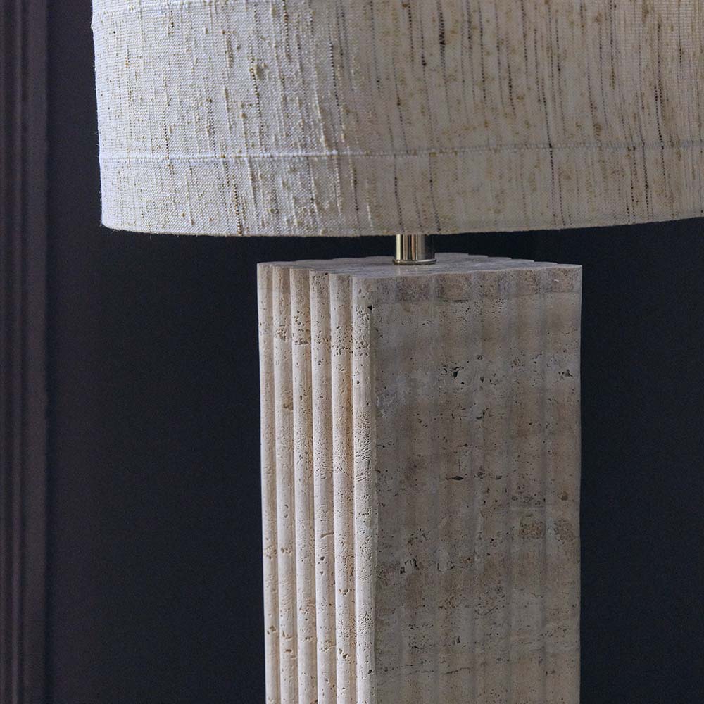 Hurdcott Travertine Table Lamp