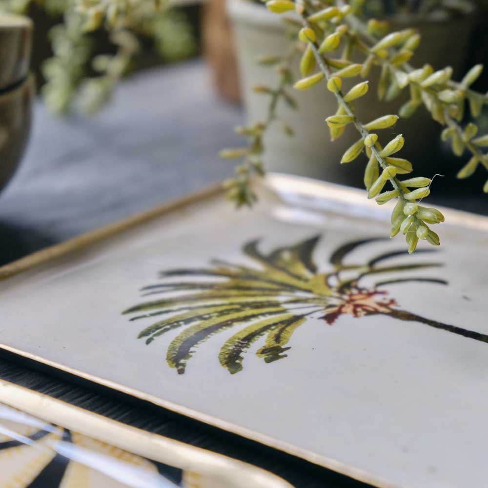 Tropic Palm Enamel Tray