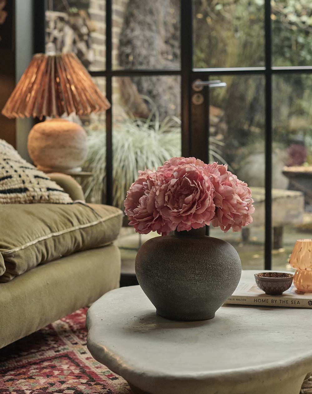 Crate and barrel x Abigail Ahern faux flowers - pink peony