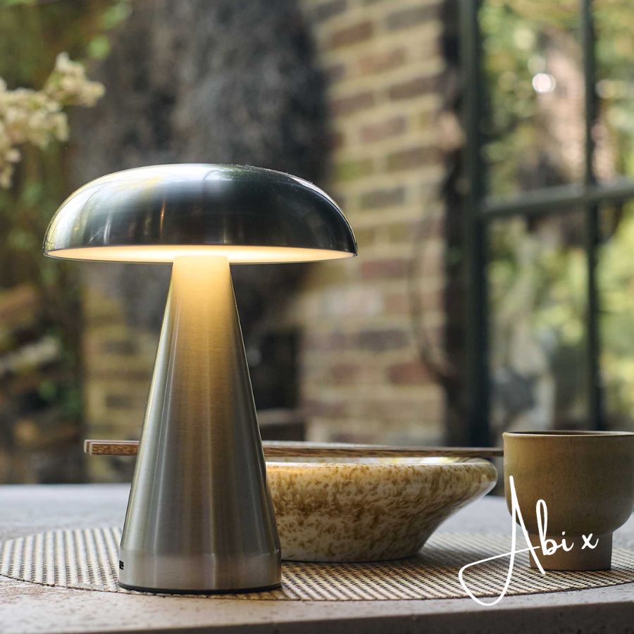 Zenith Portable Table Lamp, Silver