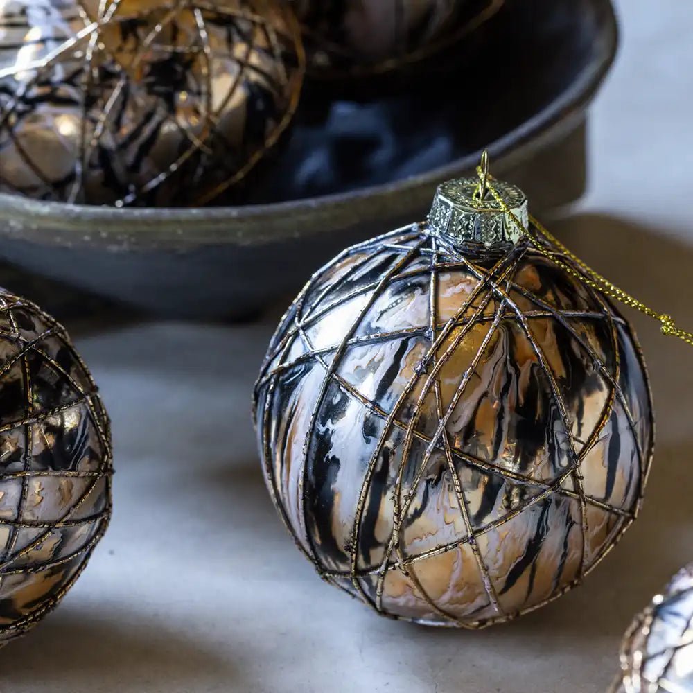 Arbury Glass Baubles - Set of 6