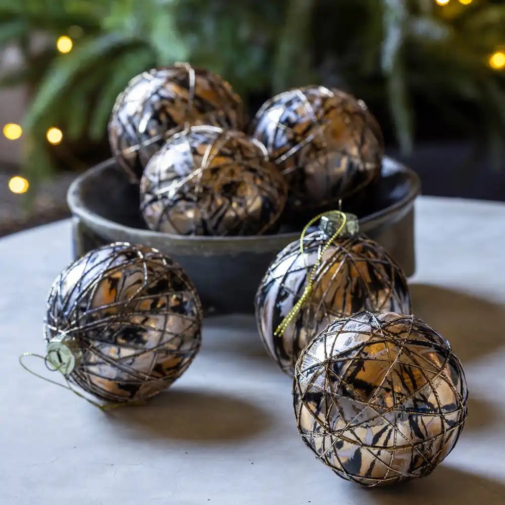 Arbury Glass Baubles - Set of 6