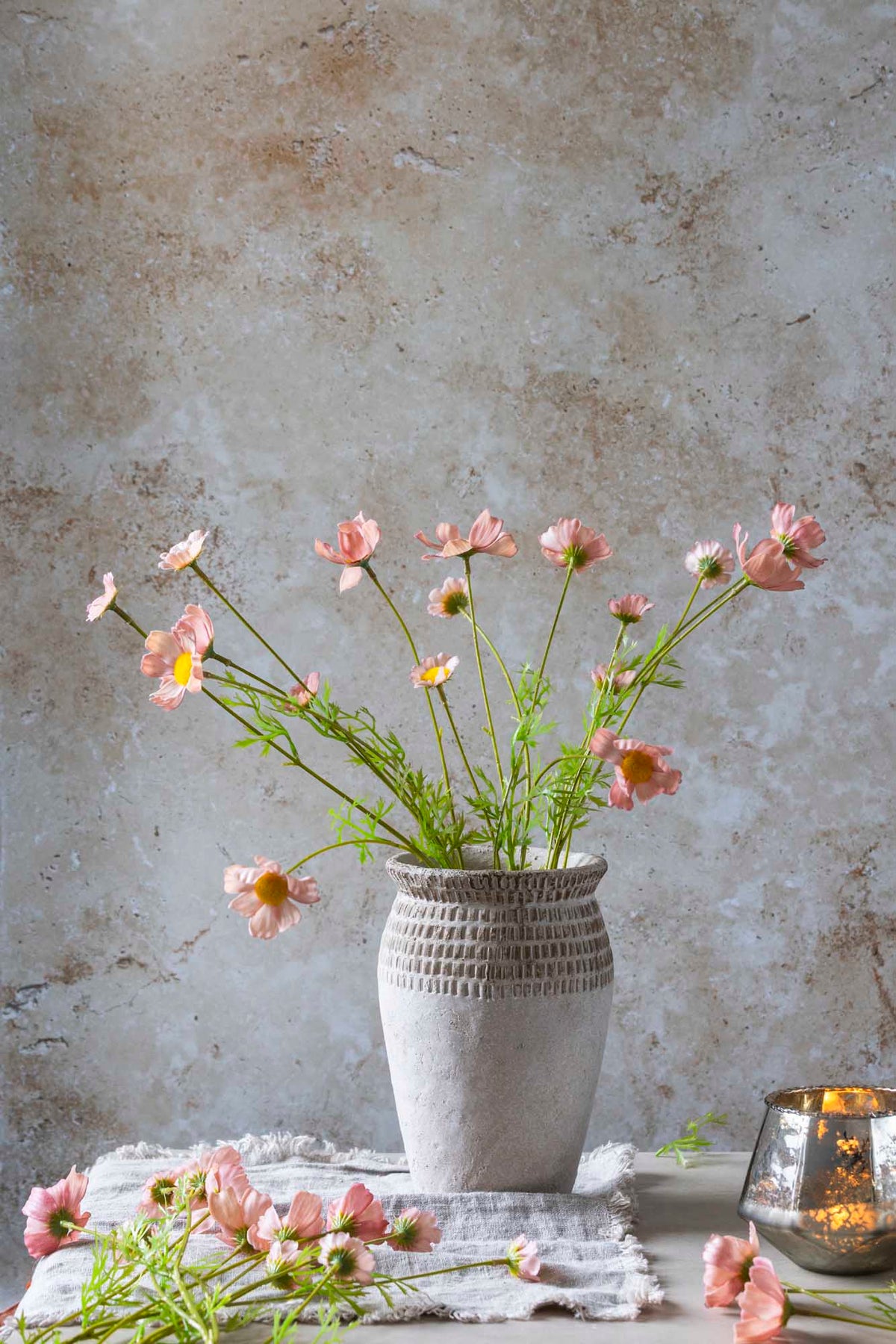 Artificial Cosmos Meadow, Soft Pink