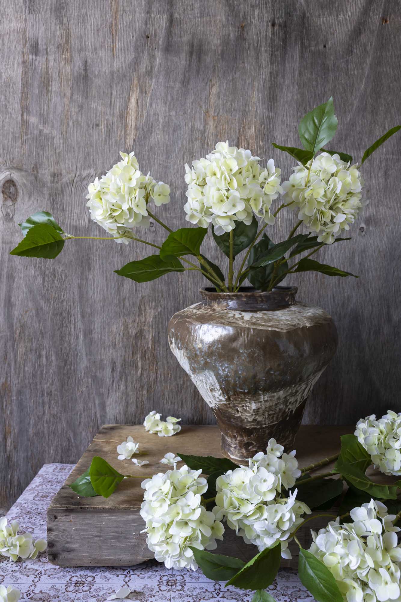 Artificial Real Touch Hydrangea, Zest | Faux Flowers | Abigail Ahern