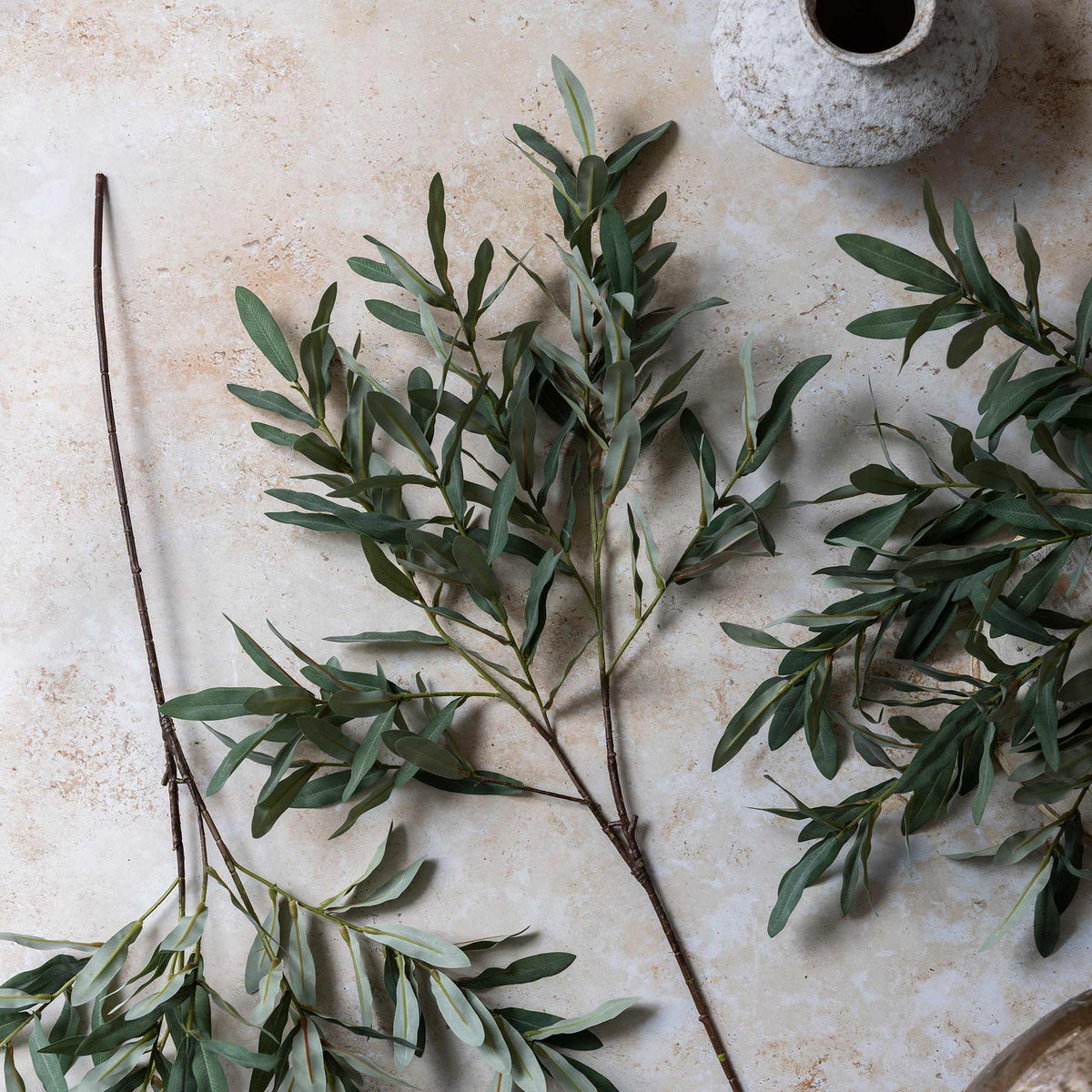 Artificial Olive Branch, Soft Green