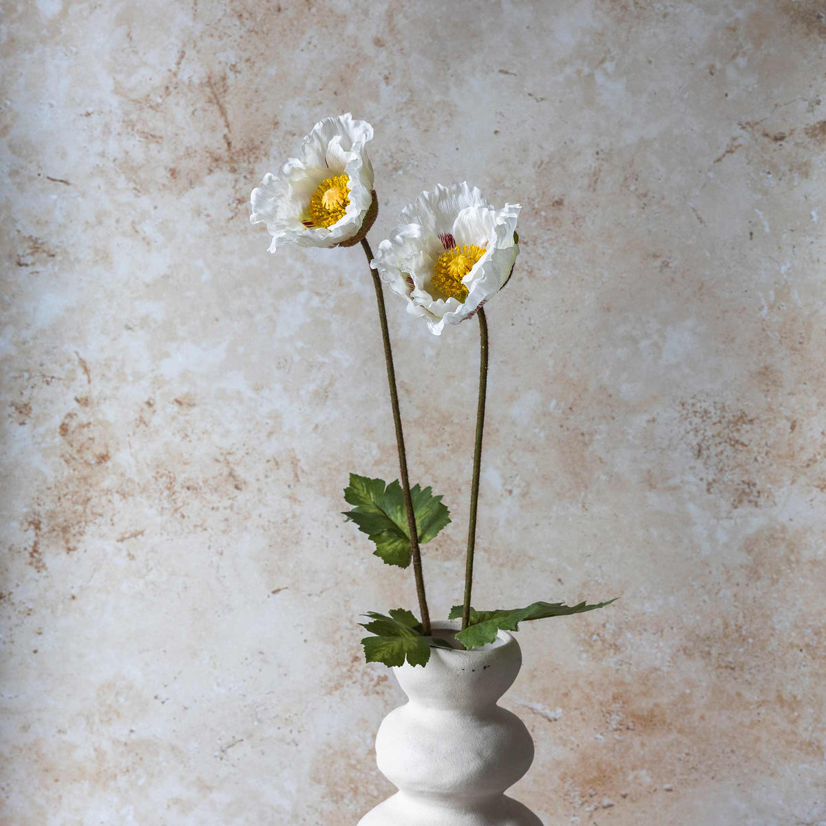 Artificial Poppy, White