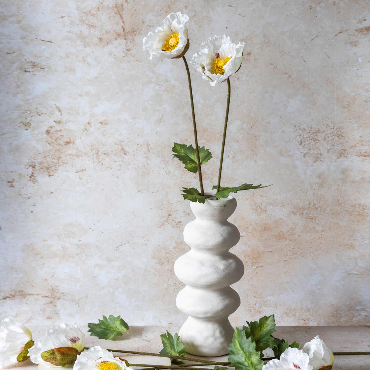 Artificial Poppy, White