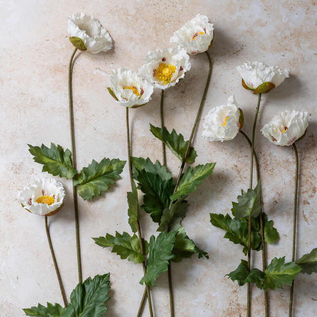 Artificial Poppy, White