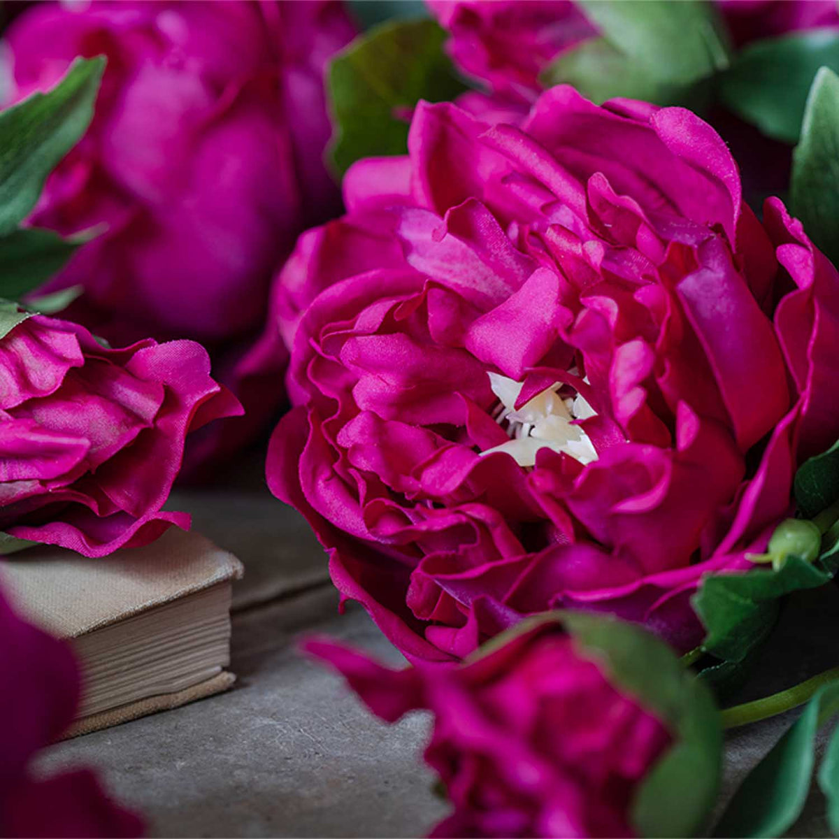 Artificial Real Touch Peony, Ruby