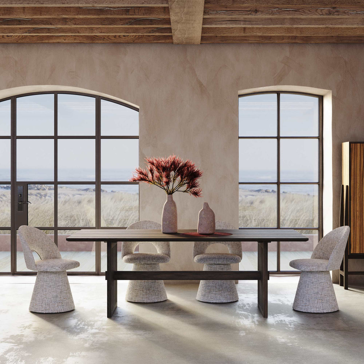 Batten Wooden Dining Table - 1.8m