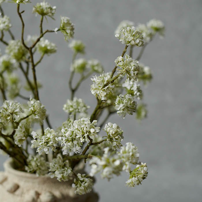 Artificial blossom white faux fake flower stem botanical realistic home decor spring arrangement