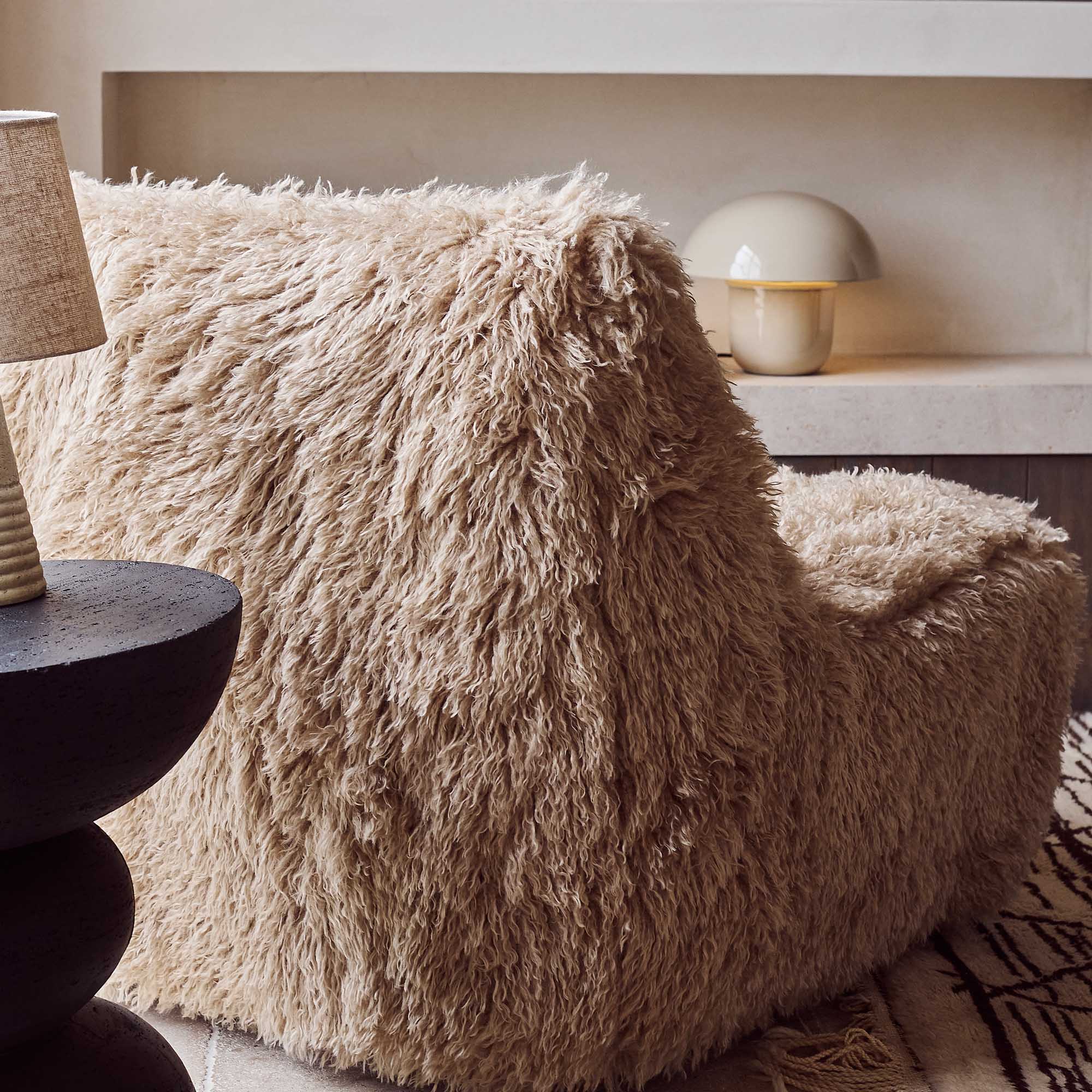 Charlotte Swivel Accent Chair | Faux Fur Armchair | Abigail Ahern