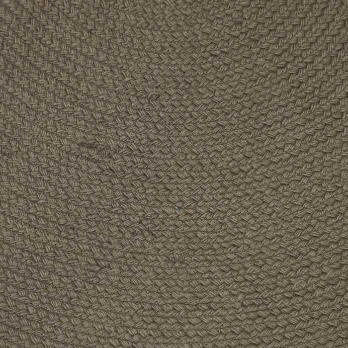 Braided texture on the oval olive green rug
