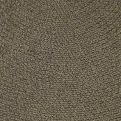 Braided texture on the oval olive green rug
