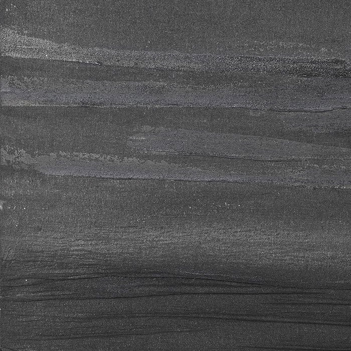 Textured grey brushstrokes on a large canvas art piece