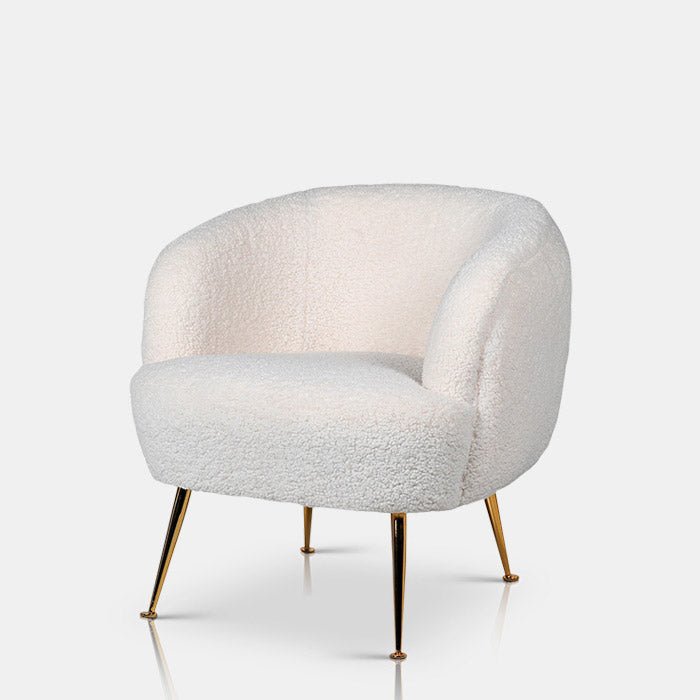 Fairlie Cream Boucle Armchair | Cream Accent Chair – Abigail Ahern