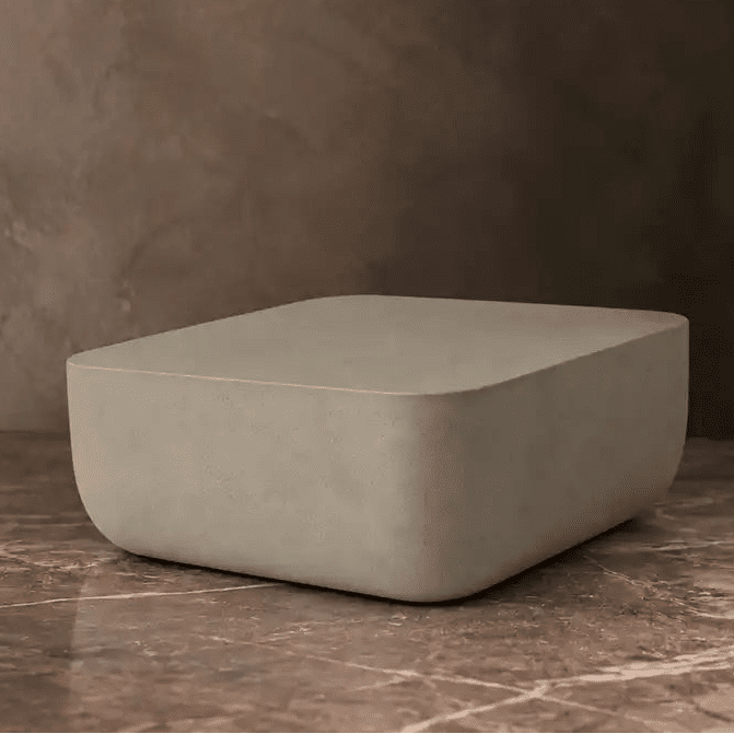 Flat Top Concrete Coffee Table