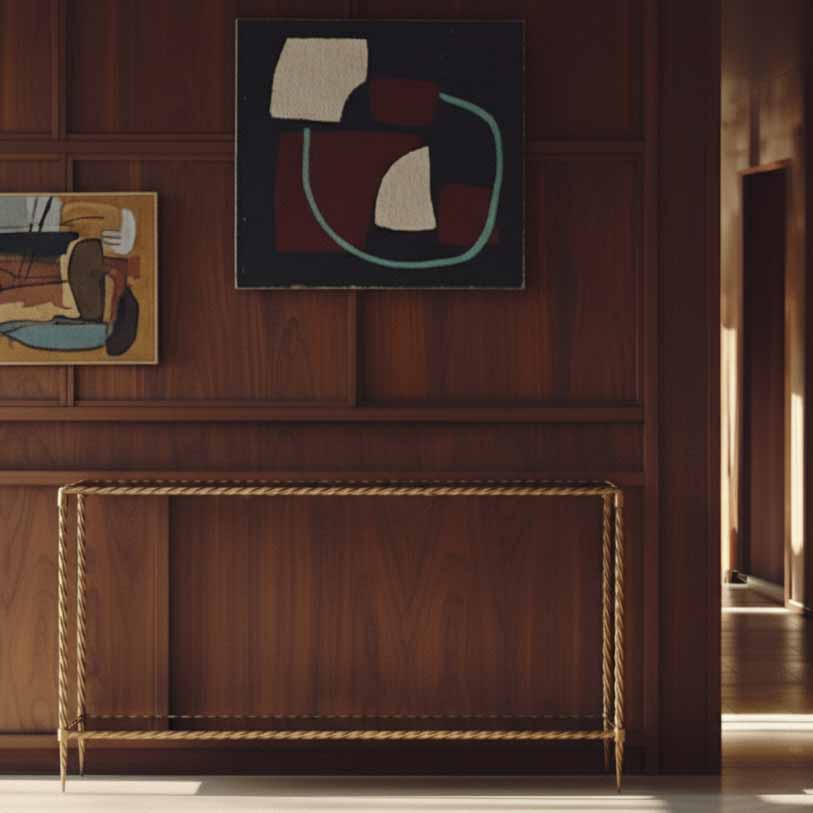 Freith Mirrored Console Table