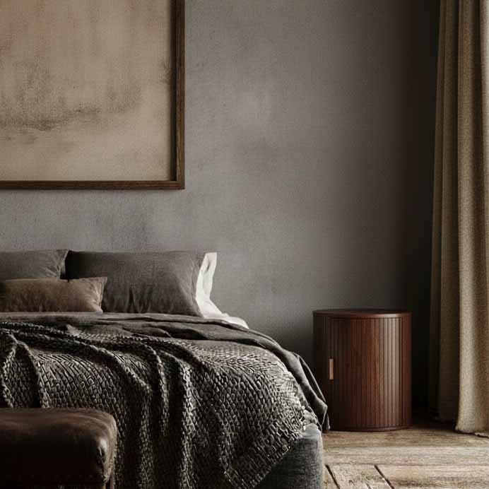 Halmore Wooden Bedside Table