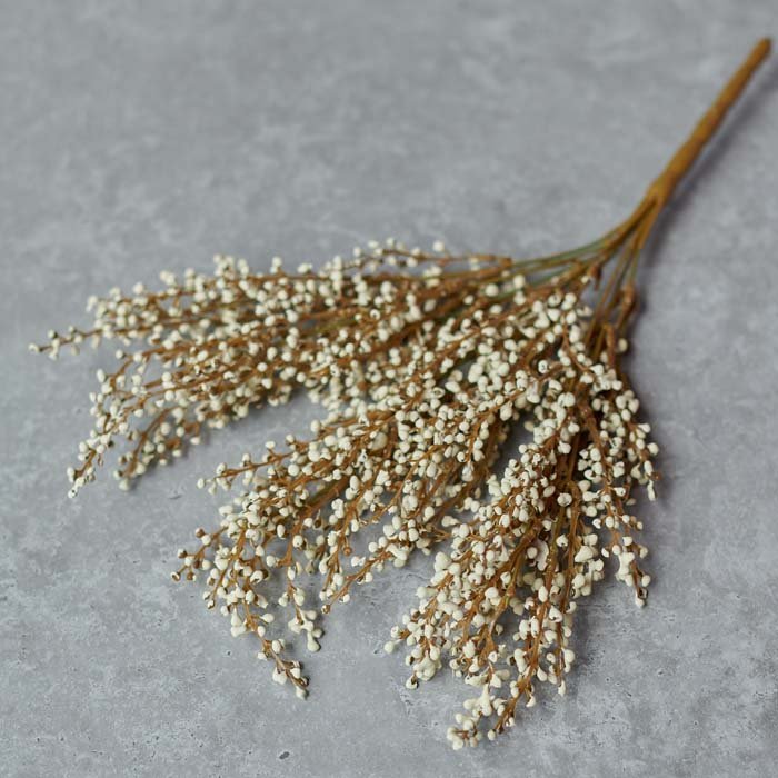 Artificial heather cream faux fake flower stem foliage botanical realistic Abigail Ahern