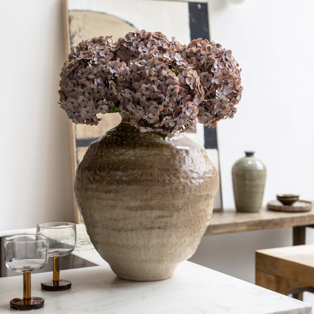 Artificial Real Touch Hydrangea, Antique Blush