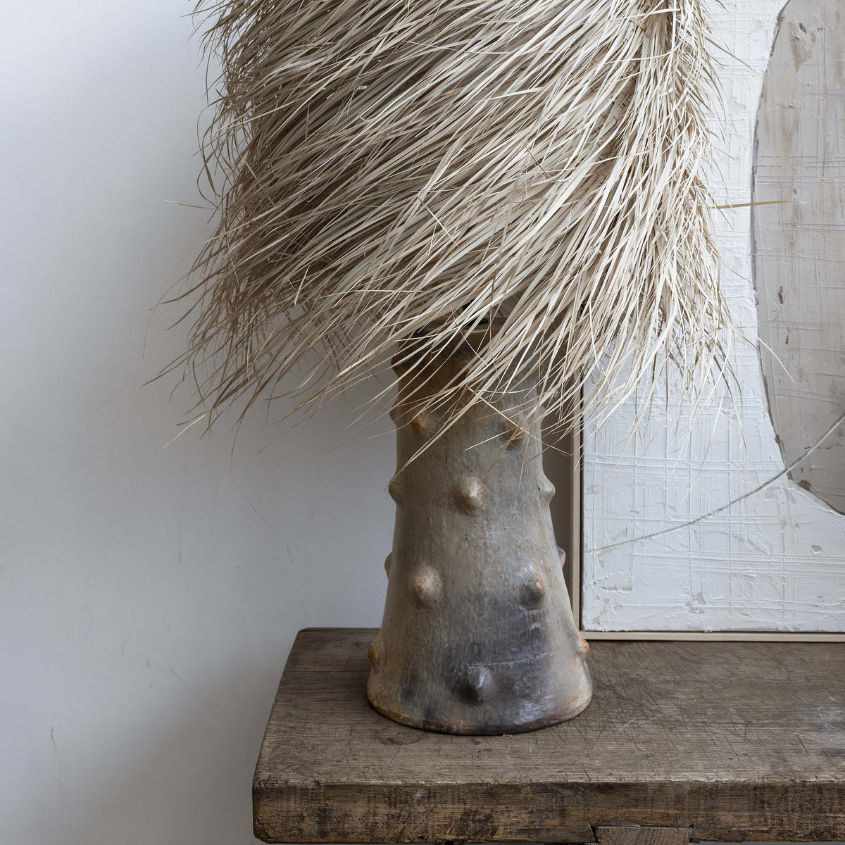Caramel Shaggy Palm Lamp, Large