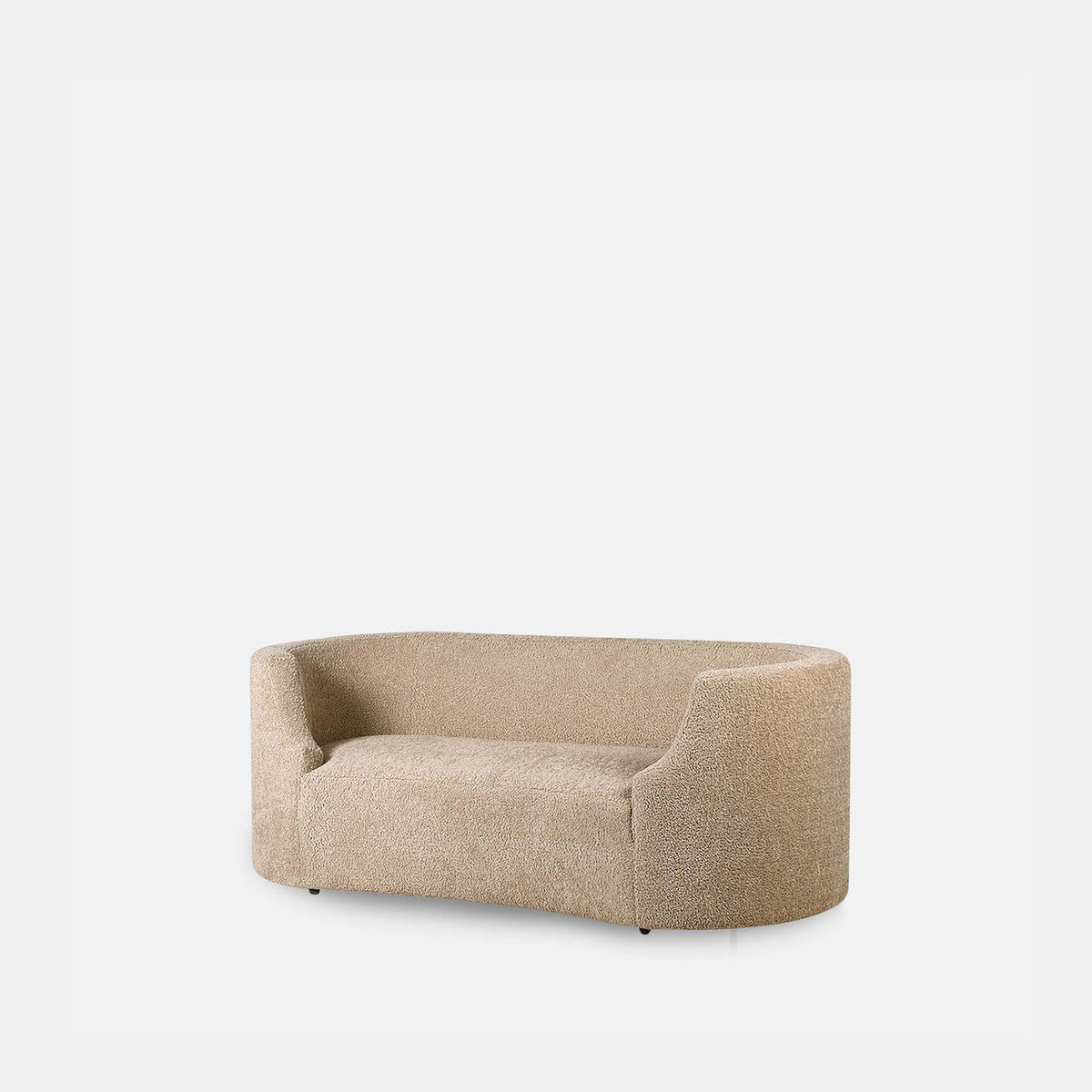 Samara sofa cutout cream boucle curved two seater modern luxury living room furniture statement