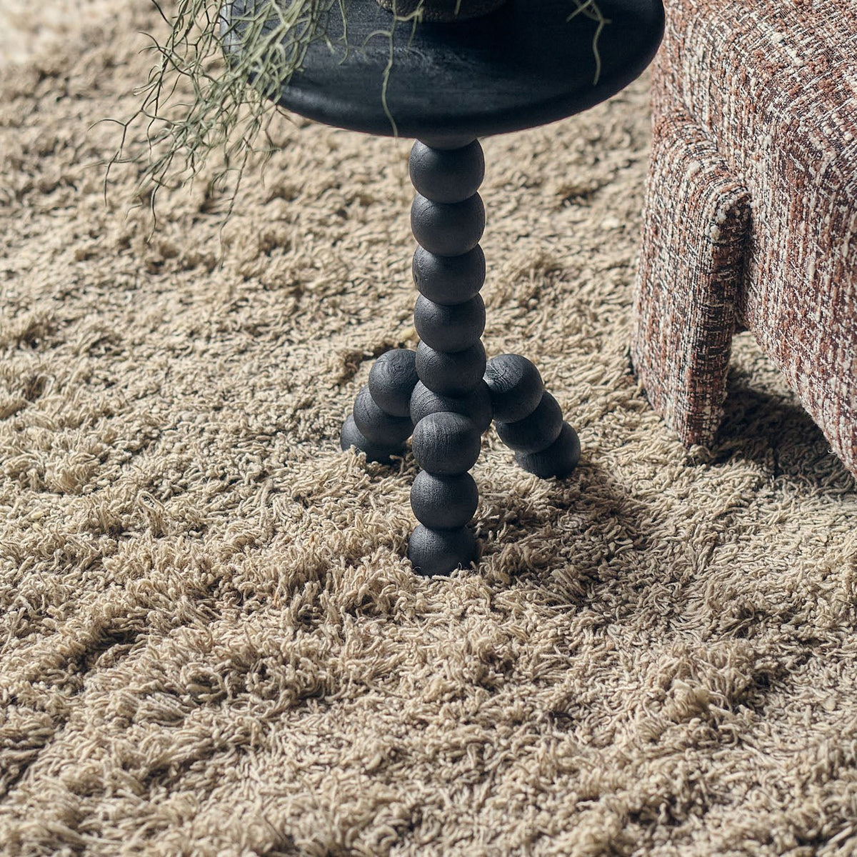 Amara Wooden Side Table, Black