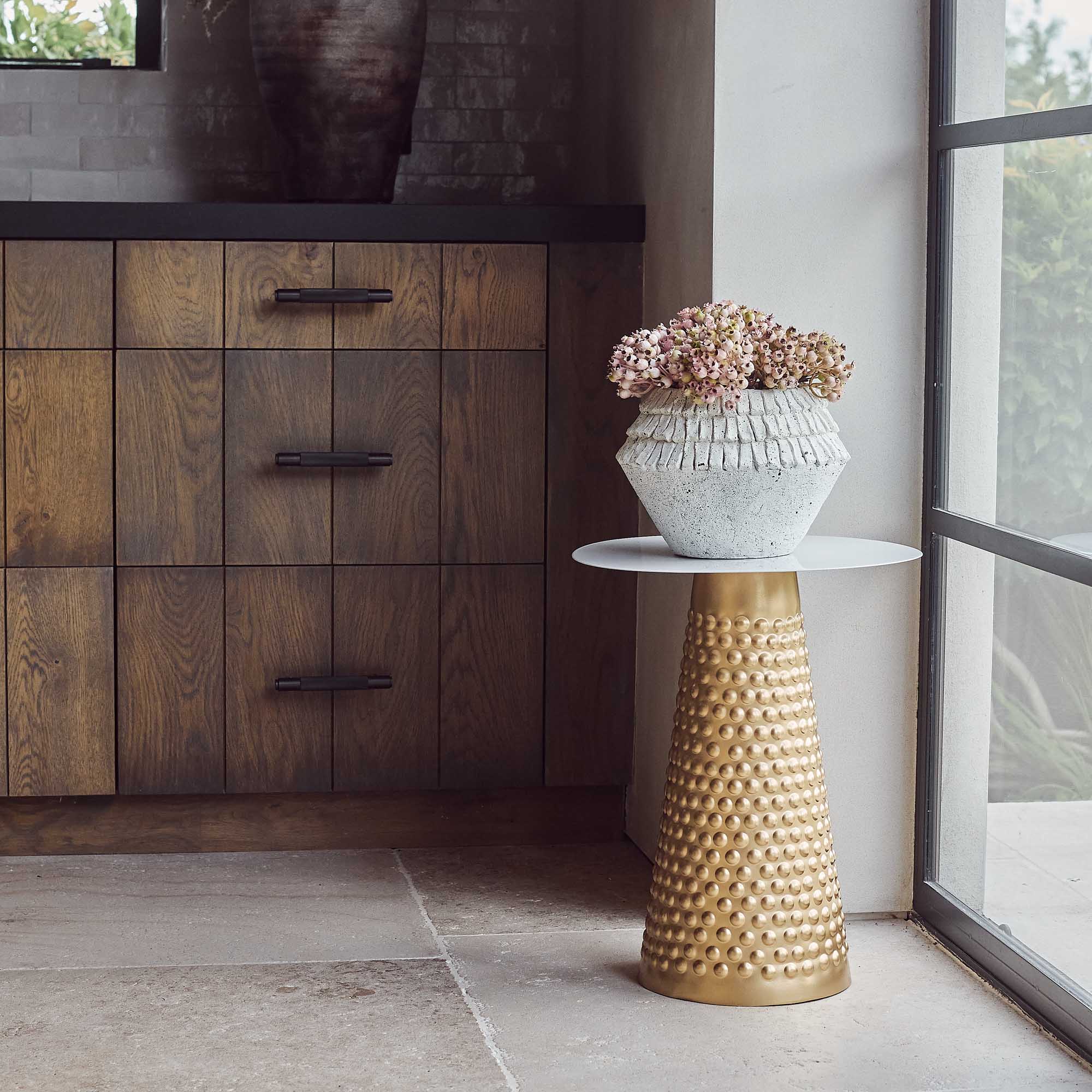 Elvira Gold Side Table | Metal Side Tables | Abigail Ahern